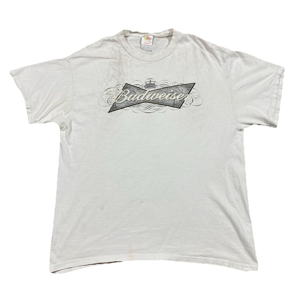 Vintage Budweiser Tee XL Fruit of the Loom Heavy Made in Honduras